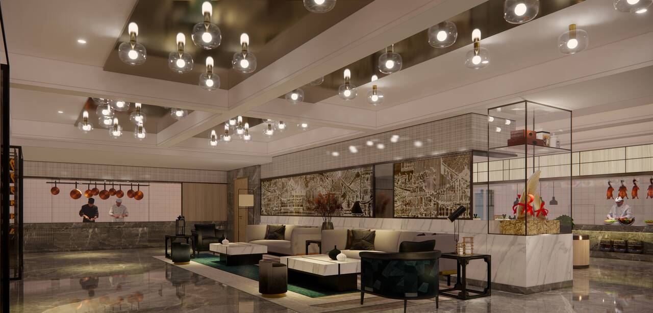 Fulin Hotel open kitchen