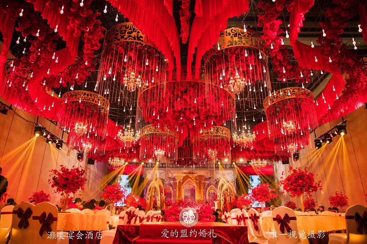 Lujiang Haomei Hotel Traditional red banquet hall